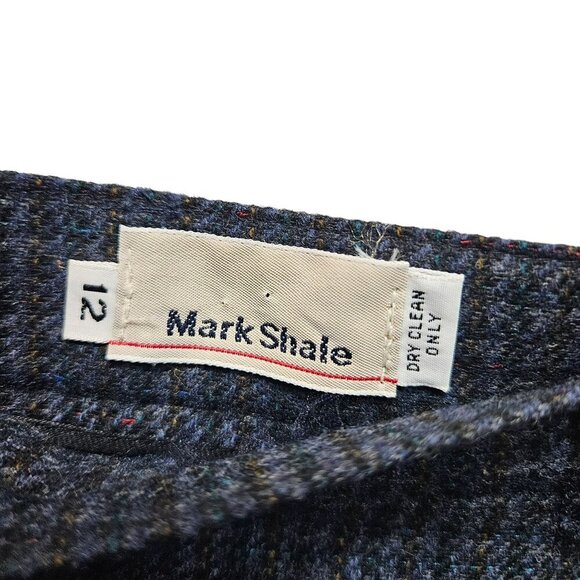 Vintage Mark Shale‎ Gray Wool Long Pencil Skirt Size 12 Button Zip Closure Lined - Picture 2 of 12